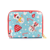 Monedero loungefly disney minnie y mickie muecos de nieve aop